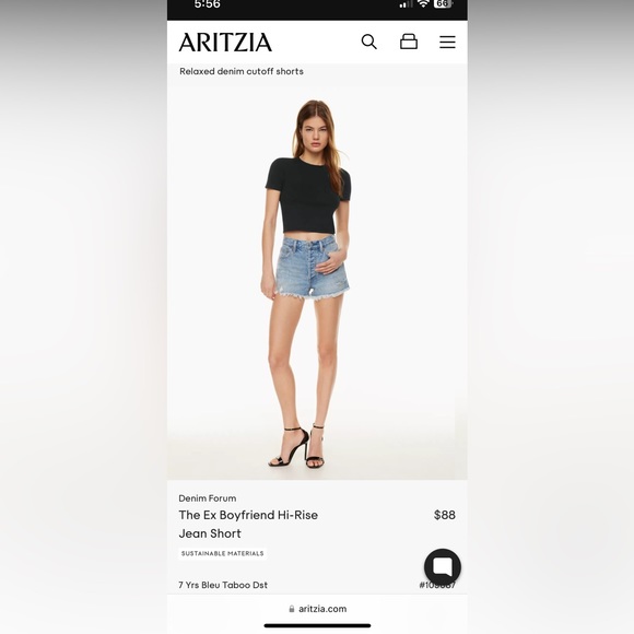 Aritzia Denim Forum
The Ex Boyfriend Hi-Rise Jean Short - Picture 4 of 13